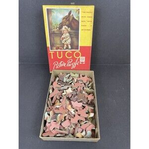 Vintage 1934 TUCO Picture Puzzle "Fast Friends”